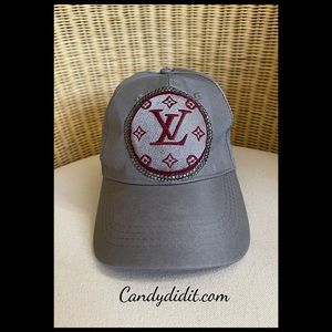 Handmade Candy Did It! Gray Studded Couture Ball Cap